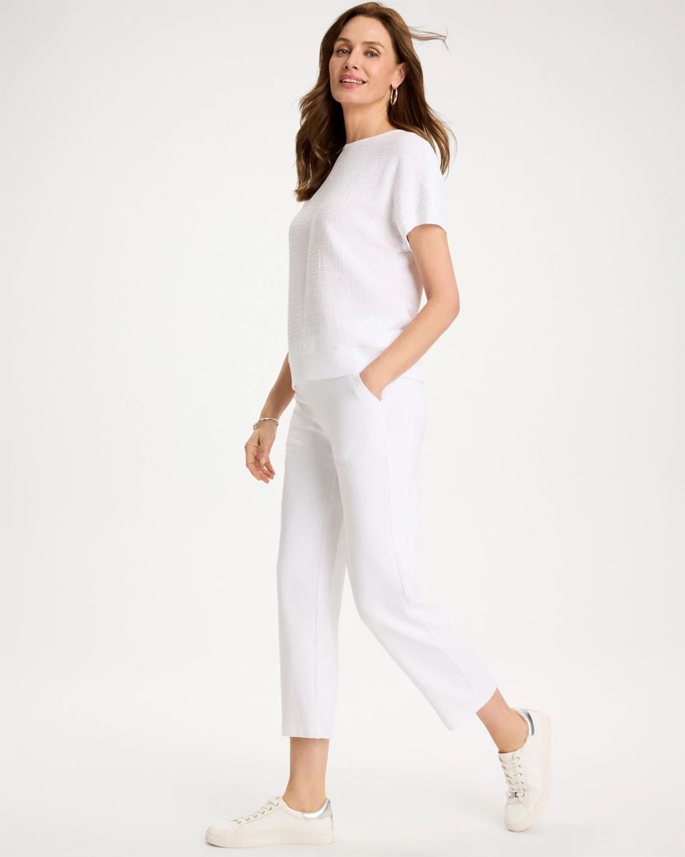 Zenergy® Gauze French Terry Mix Tee | Chico's